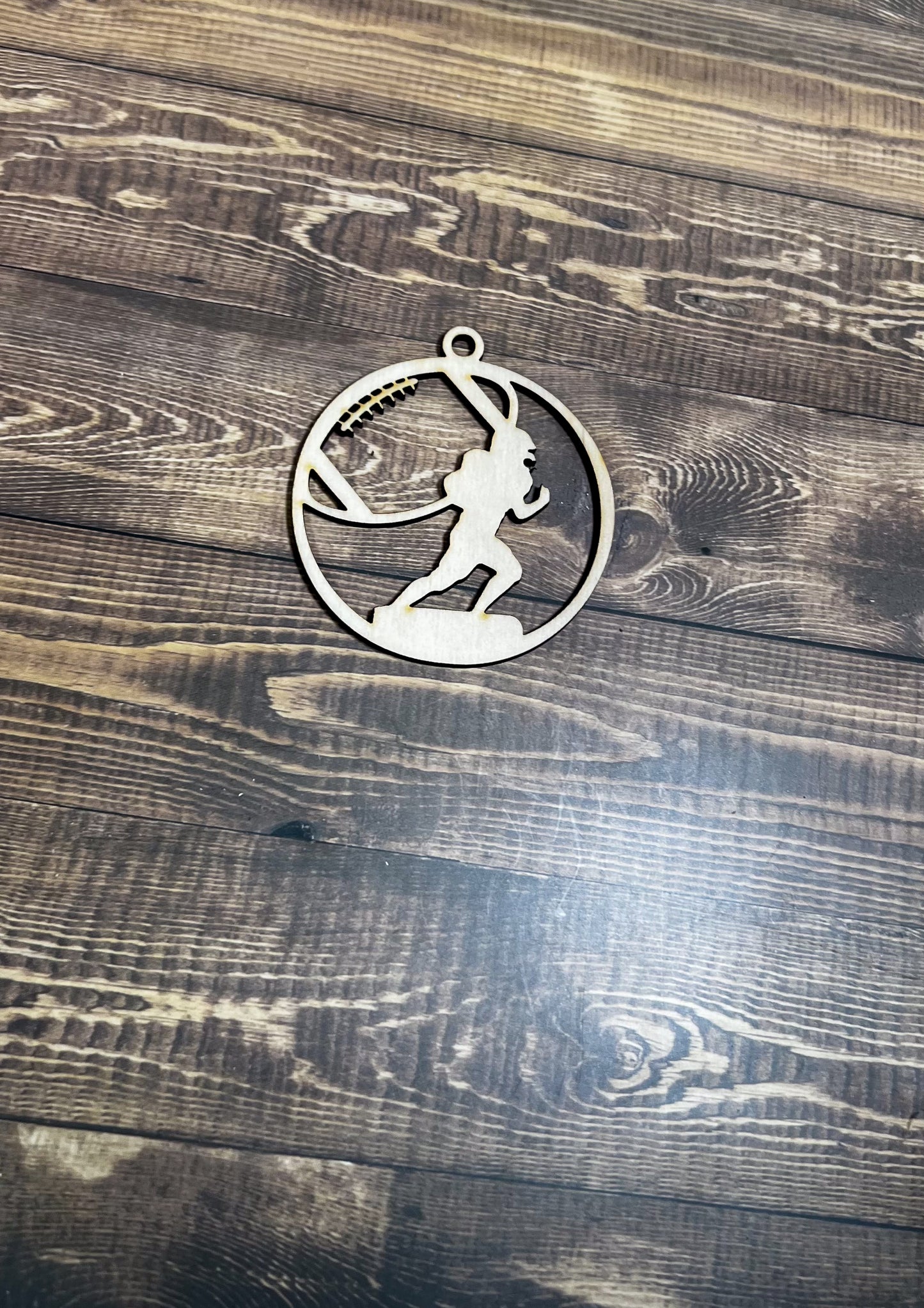 Football Ornament, Wooden Sports Ornament, Sports Ornament, Engraved Ornament, Laser Engraved Wood Ornament