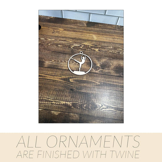 Dance Wooden Sports Ornament, Sports Ornament, Engraved Ornament, Laser Engraved Wood Ornament