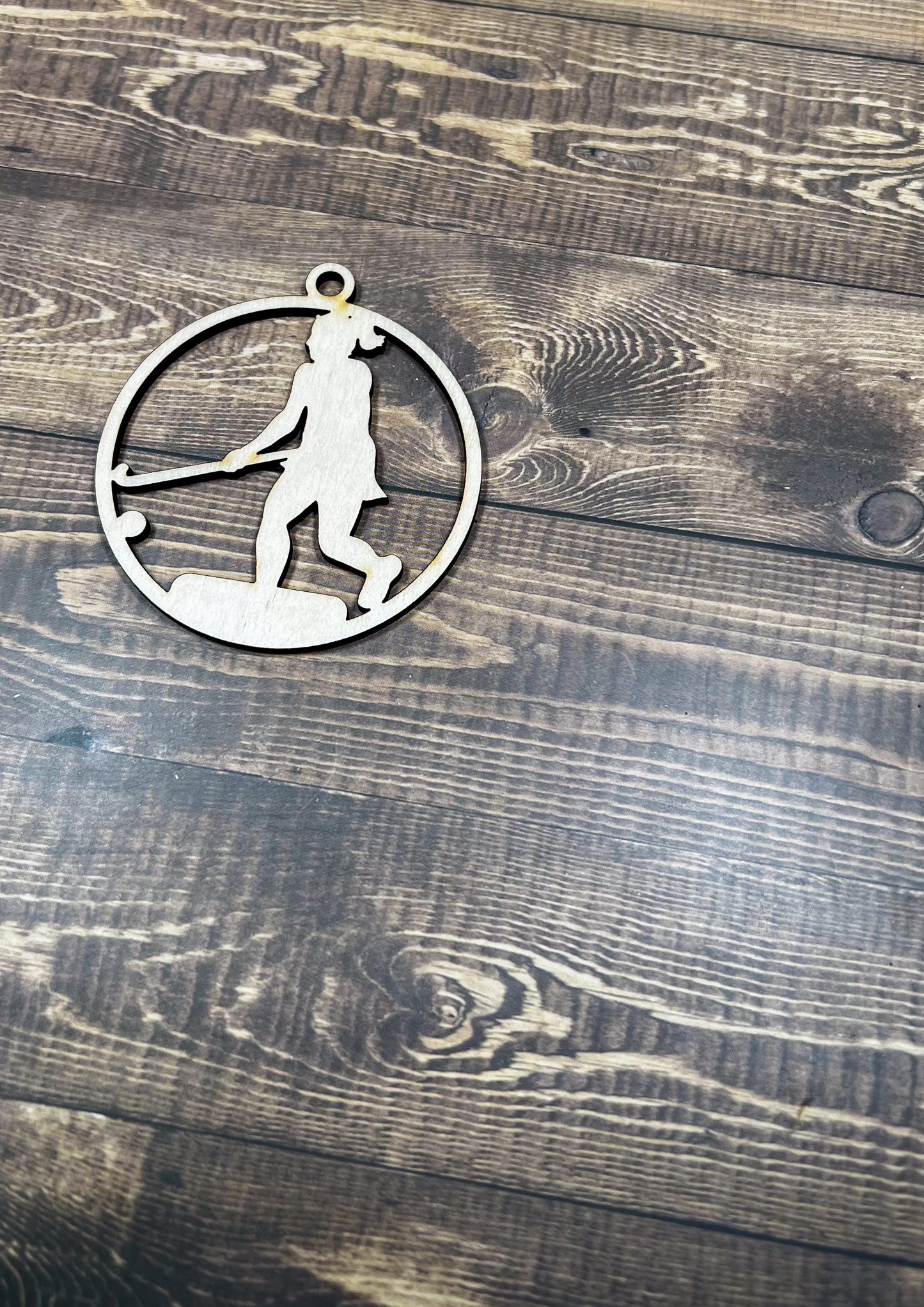 Field Hockey Ornament, Wooden Sports Ornament, Sports Ornament, Engraved Ornament, Laser Engraved Wood Ornament