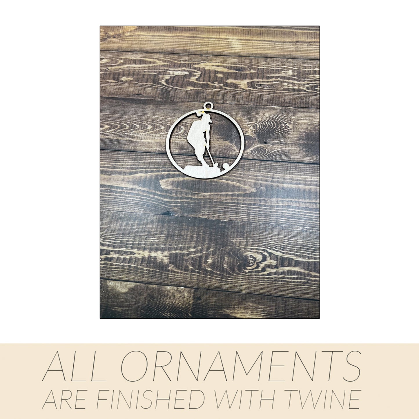 Field Hockey Ornament, Wooden Sports Ornament, Sports Ornament, Engraved Ornament, Laser Engraved Wood Ornament