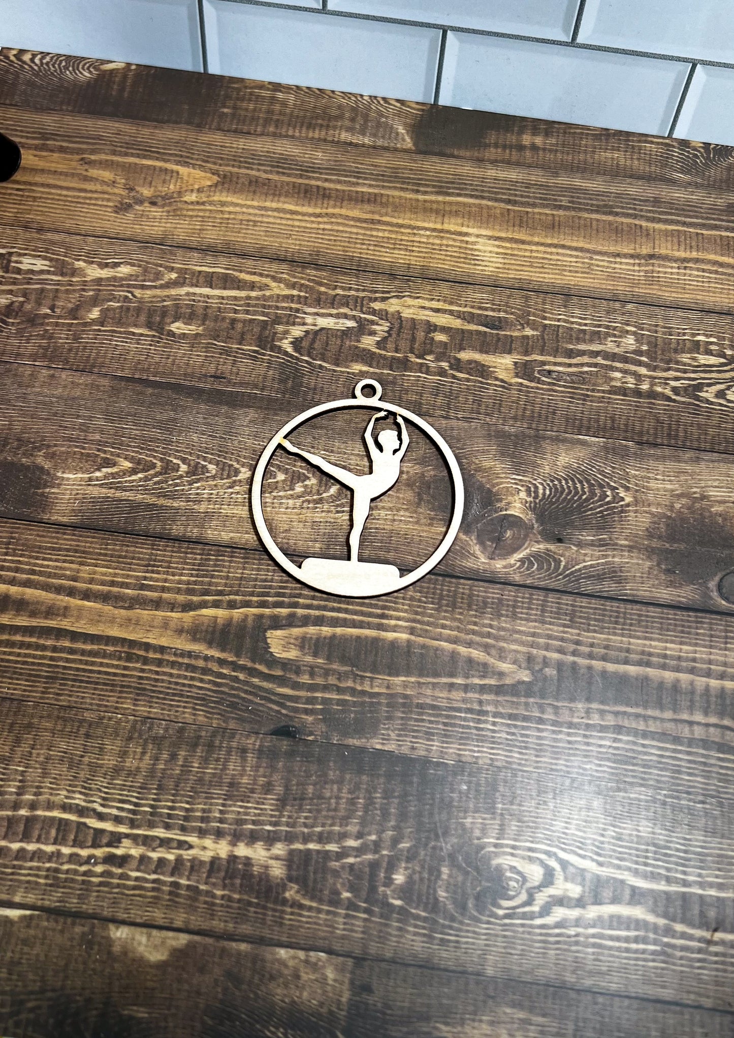 Dance Wooden Sports Ornament, Sports Ornament, Engraved Ornament, Laser Engraved Wood Ornament