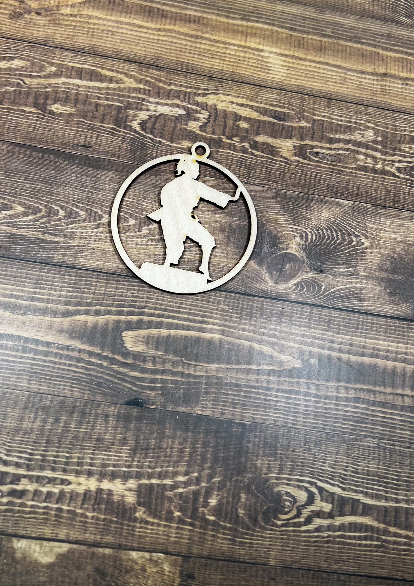 Karate Ornament, Wooden Sports Ornament, Sports Ornament, Engraved Ornament, Laser Engraved Wood Ornament