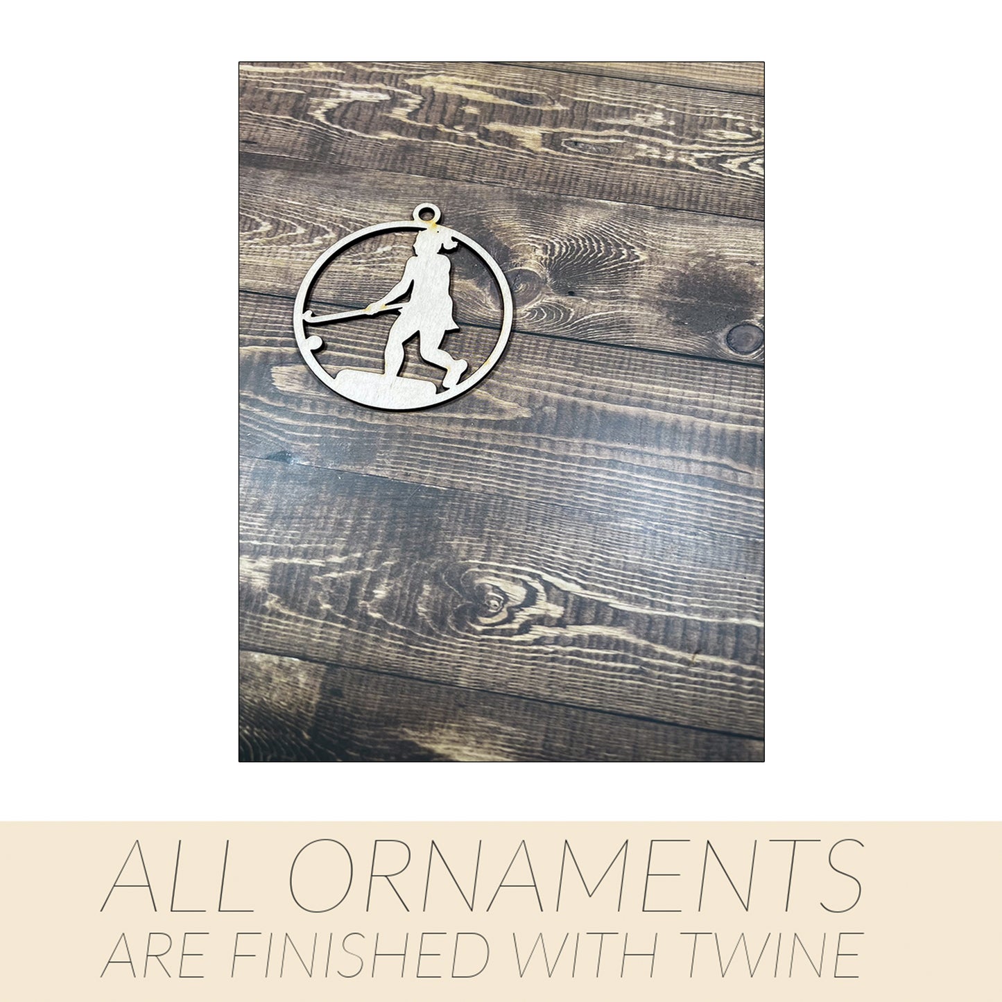 Field Hockey Ornament, Wooden Sports Ornament, Sports Ornament, Engraved Ornament, Laser Engraved Wood Ornament