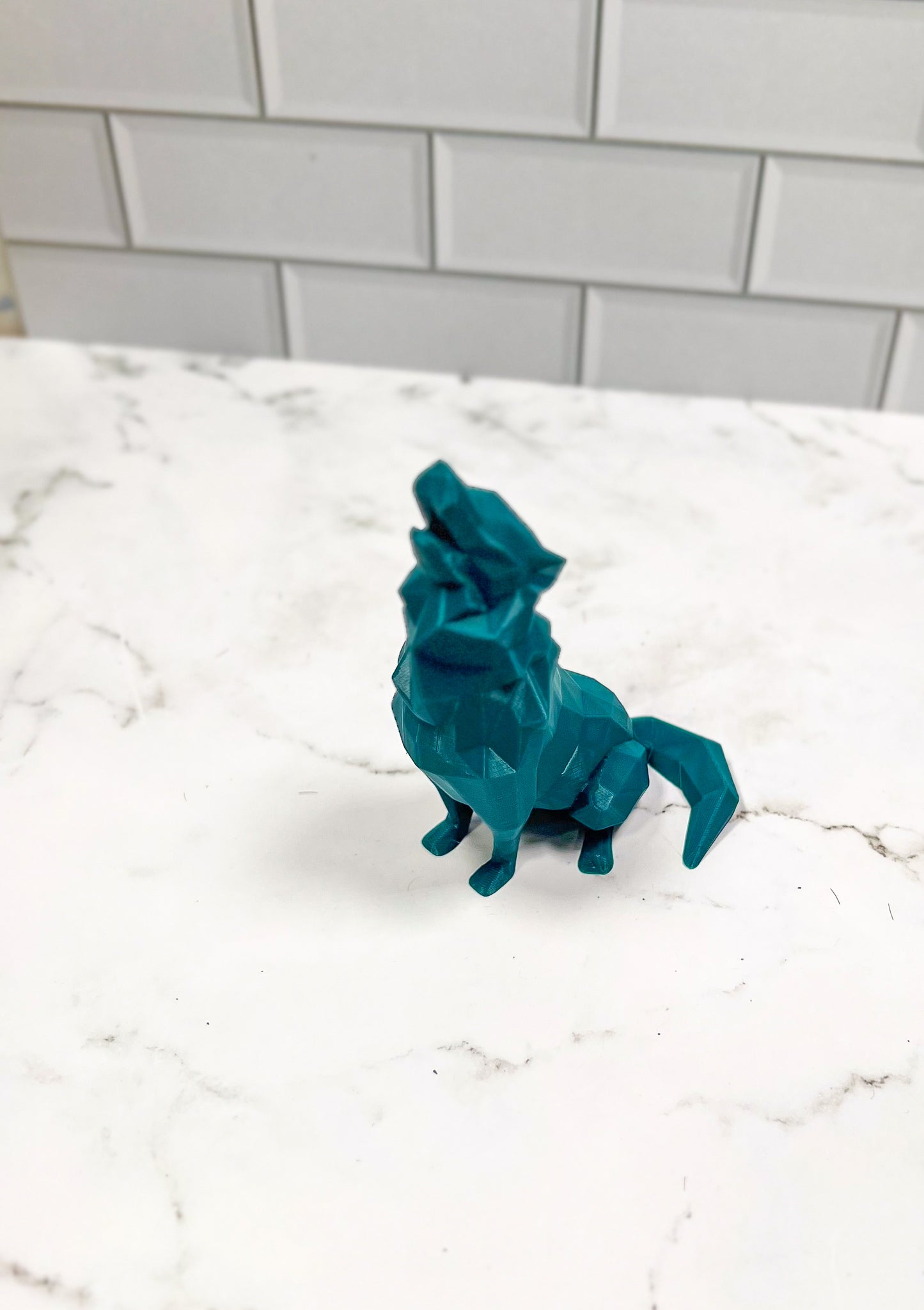 Low Poly Wolf, 3D Printed Wolf, 3D Printed, Desk Item, Custom Product, Decor, Adult Gift