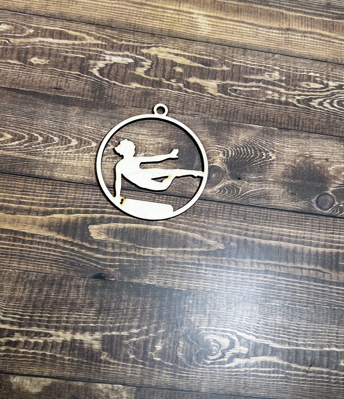 Gymnastic Ornament, Wooden Sports Ornament, Sports Ornament, Engraved Ornament, Laser Engraved Wood Ornament