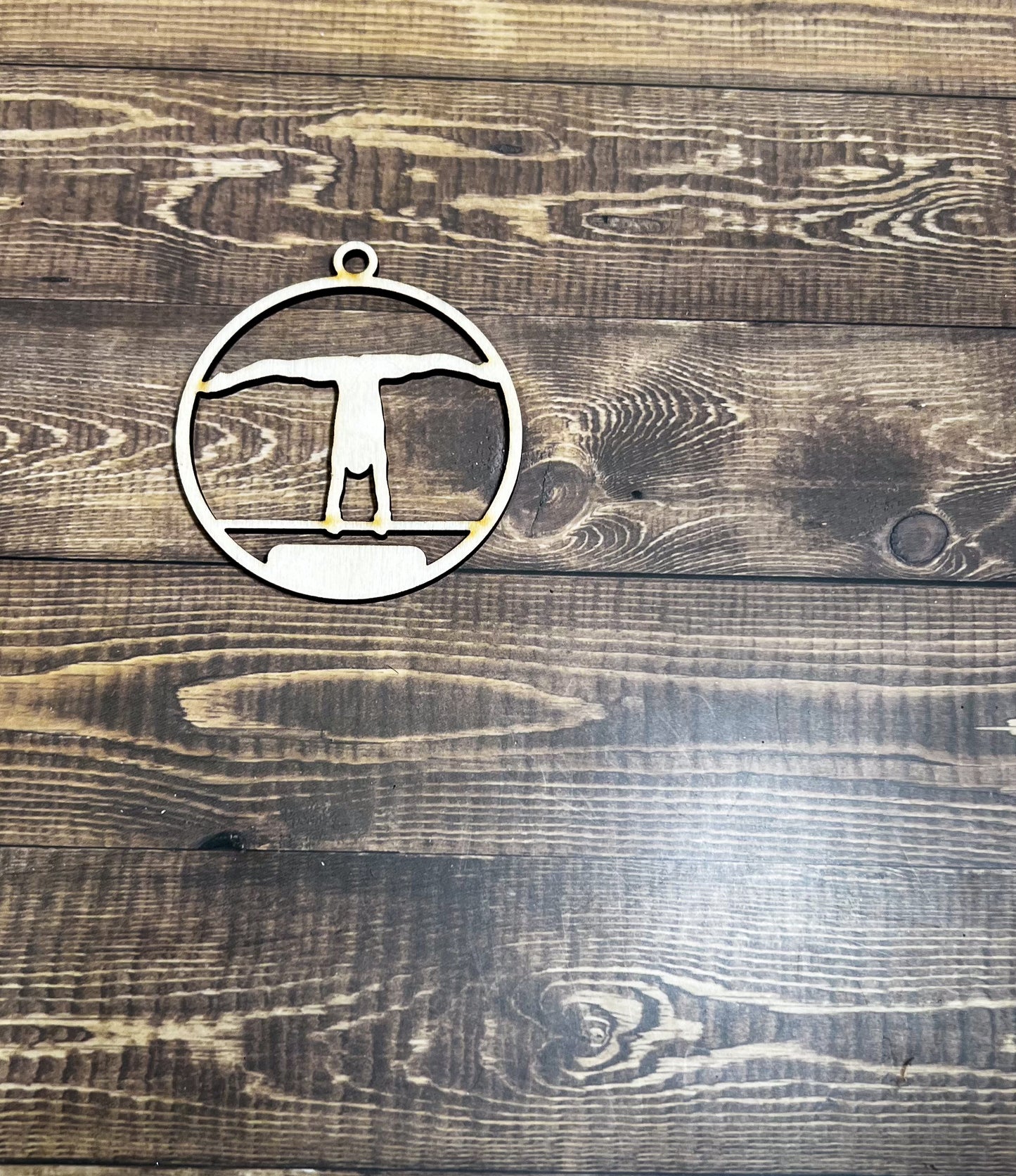 Gymnastic Ornament, Wooden Sports Ornament, Sports Ornament, Engraved Ornament, Laser Engraved Wood Ornament