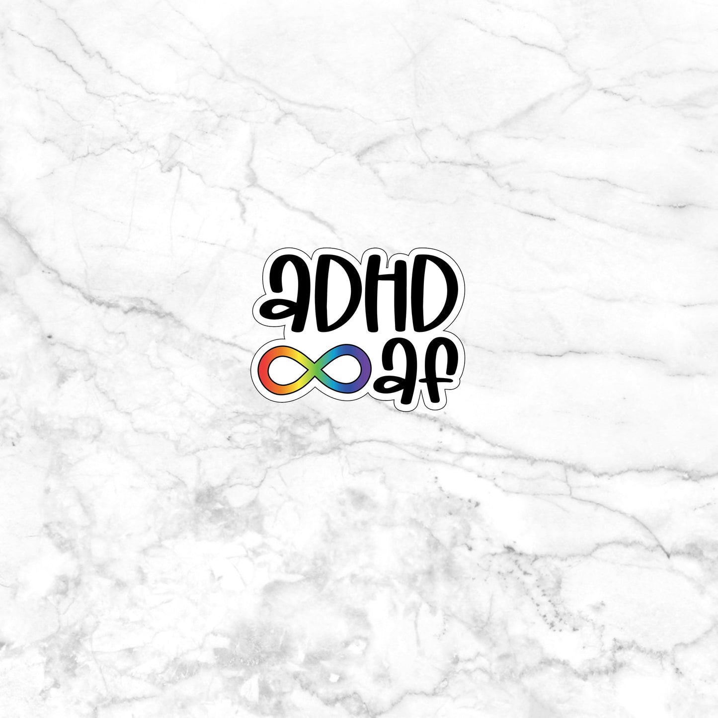 ADHD AF Sticker, Vinyl sticker, laptop sticker, Tablet sticker