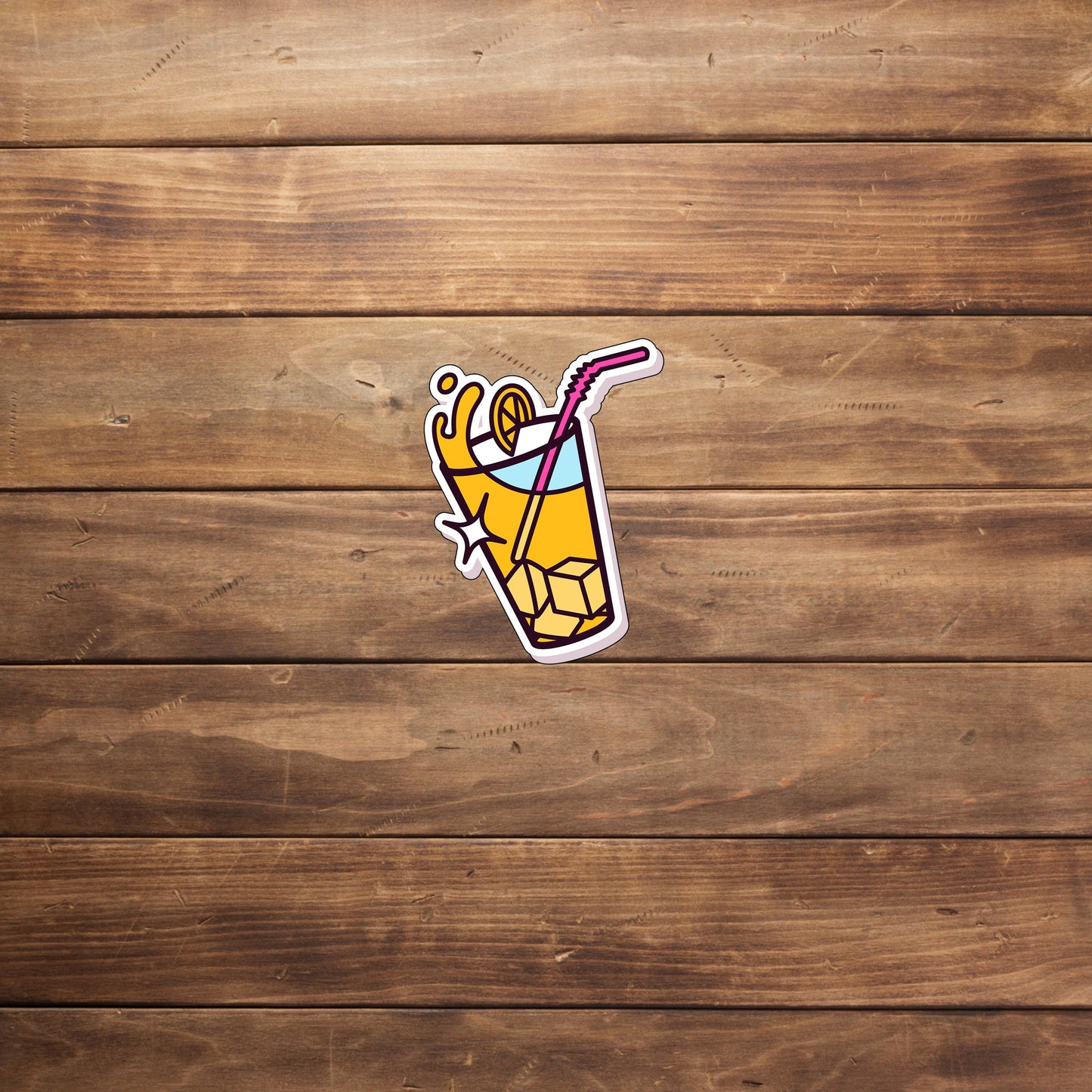 Summer Drink Sticker,  Vinyl sticker, laptop sticker, Tablet sticker
