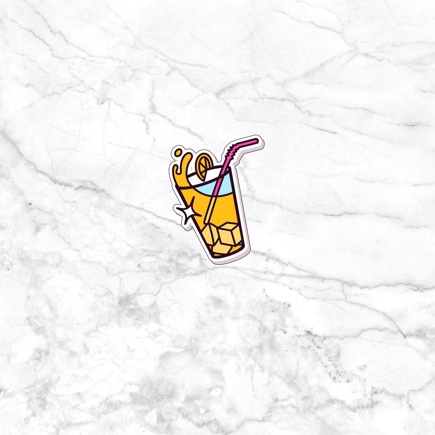 Summer Drink Sticker,  Vinyl sticker, laptop sticker, Tablet sticker