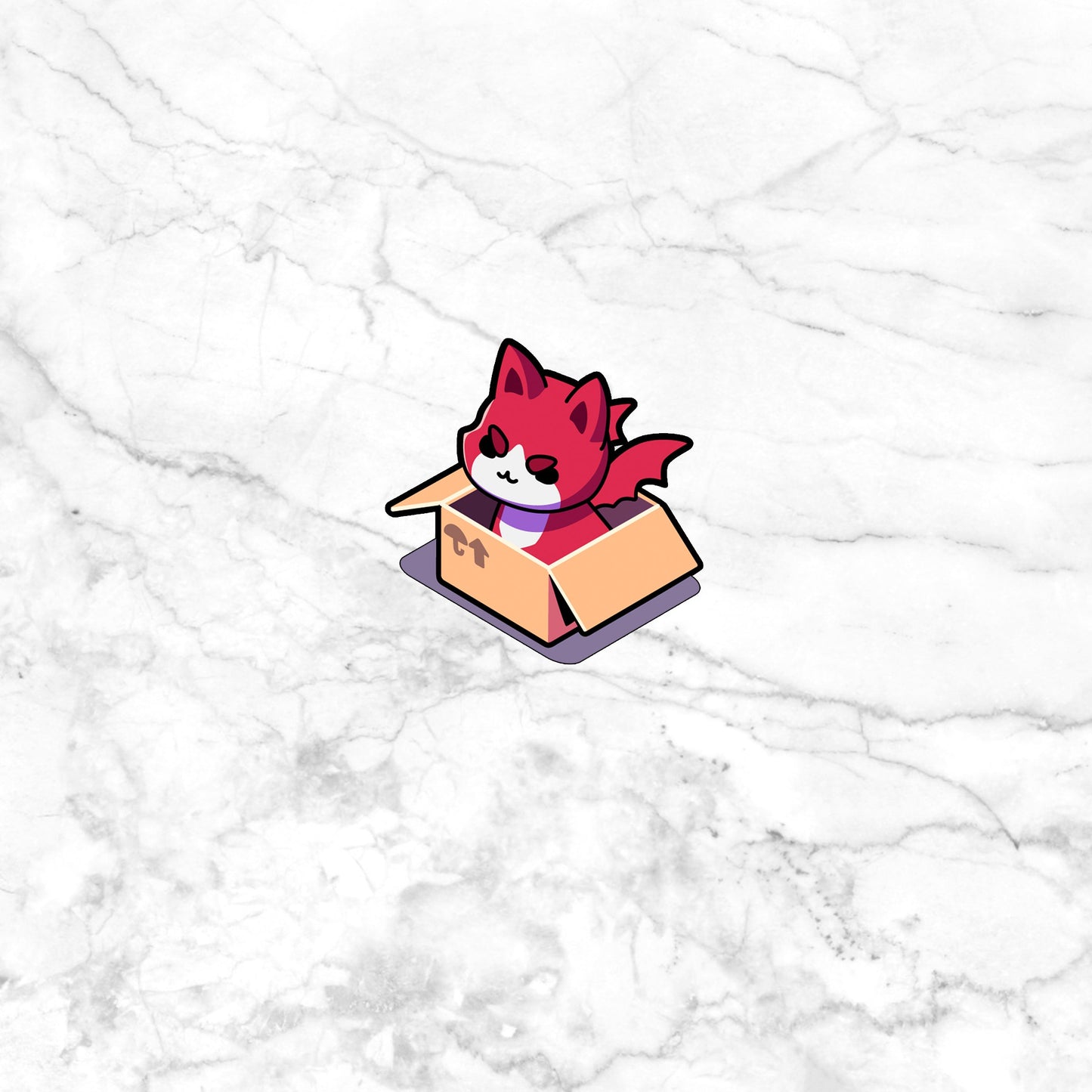 Cat in a Box Sticker