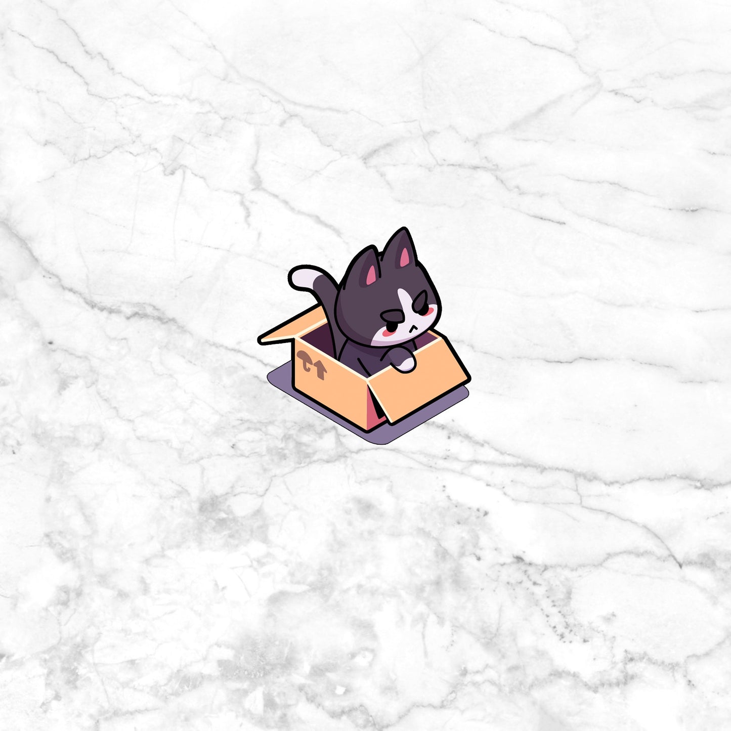 Cat in a Box Sticker