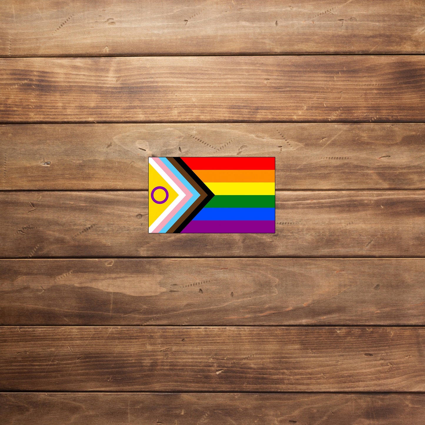 Intersex Inclusive Progress Pride Flag Sticker