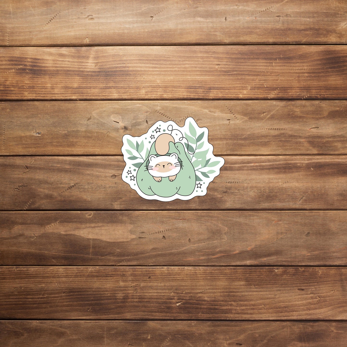 Pumpkin Cute Cats Sticker, AutumnCuteCats Sticker