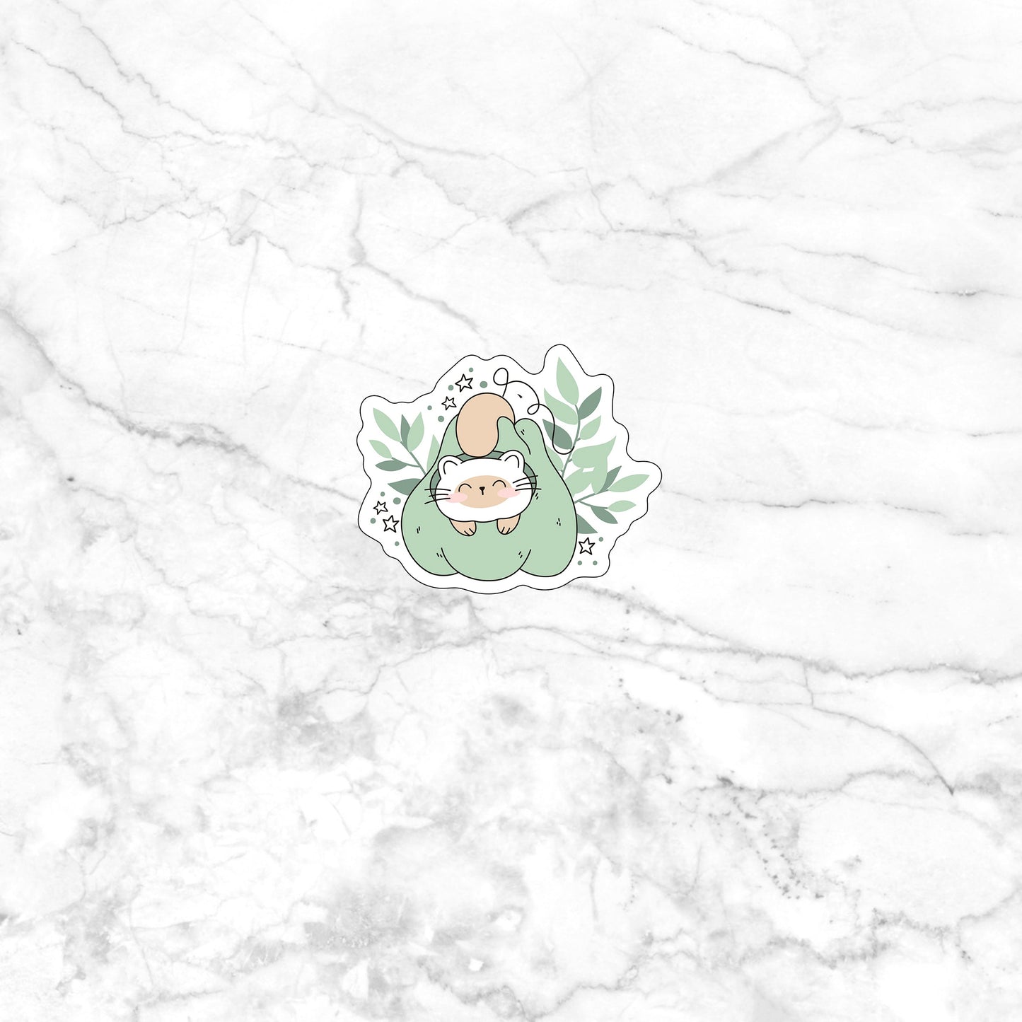 Pumpkin Cute Cats Sticker, AutumnCuteCats Sticker