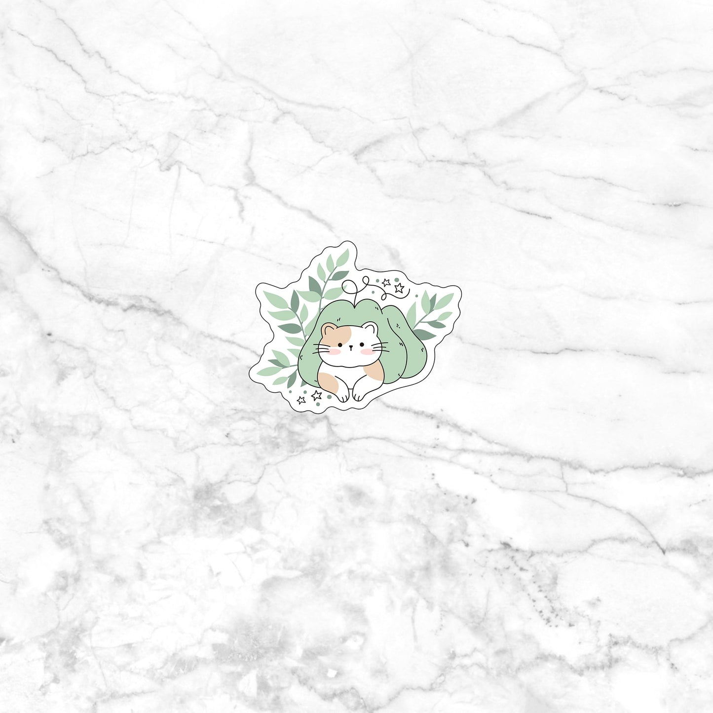 Pumpkin Cute Cats Sticker, AutumnCuteCats Sticker