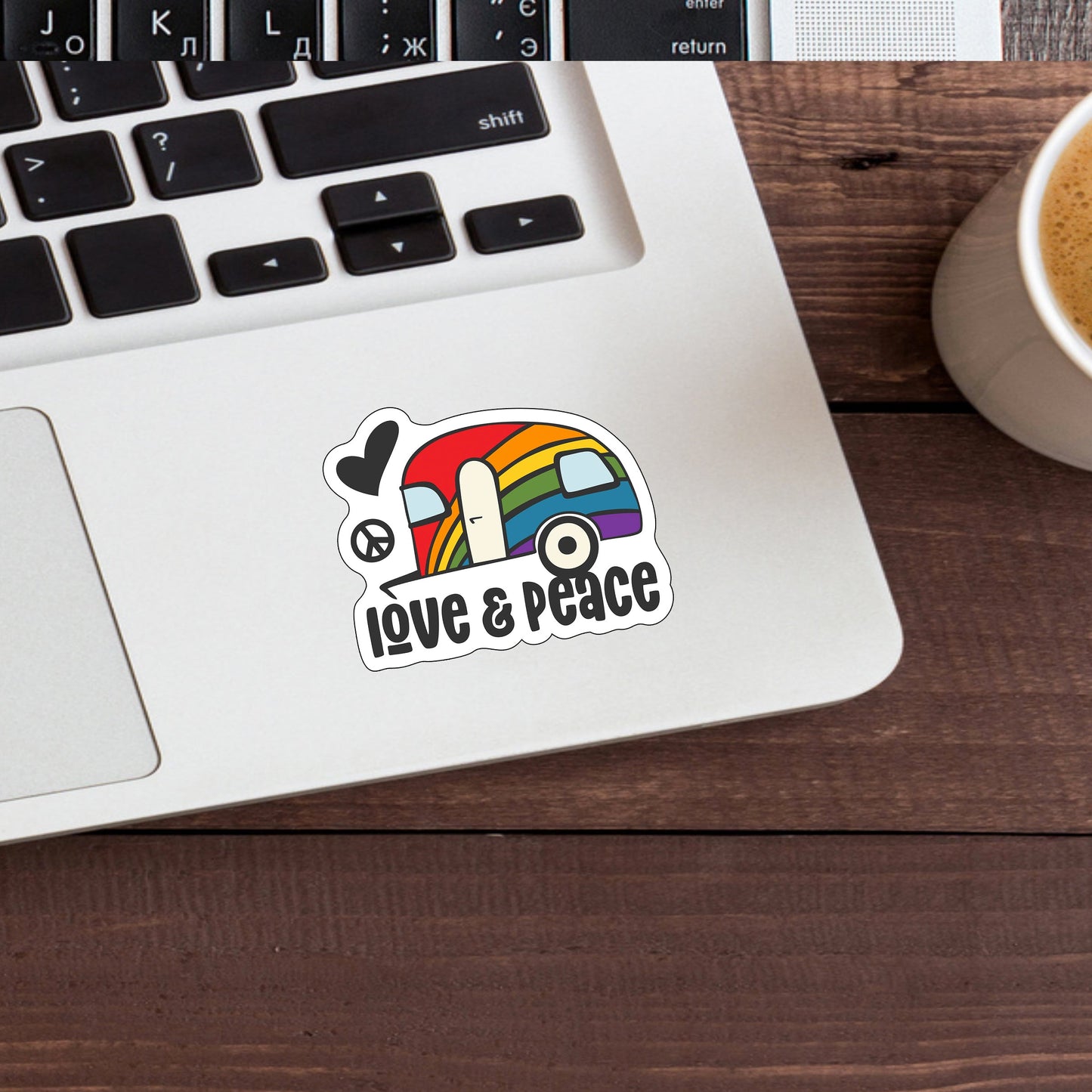 Rainbow Camper Sticker