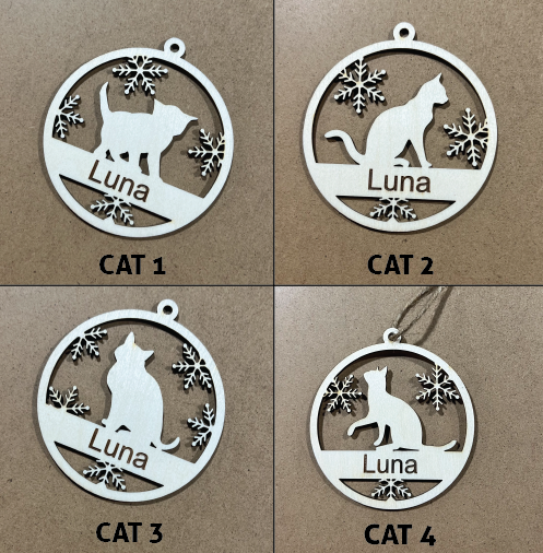 Custom Cat Ornament  , Christmas Ball