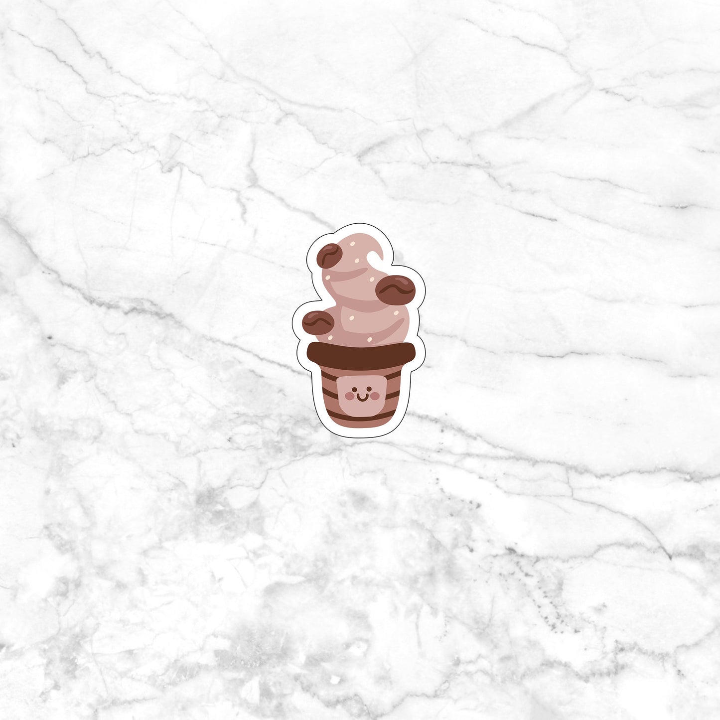 Coffee With Ice Cream Cute For Sticker
