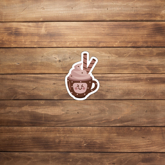 Coffee With Ice Cream Cute For Sticker