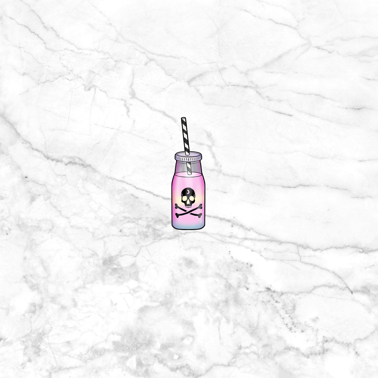 Pastal Goth Sticker,  Creepy milk Sticker