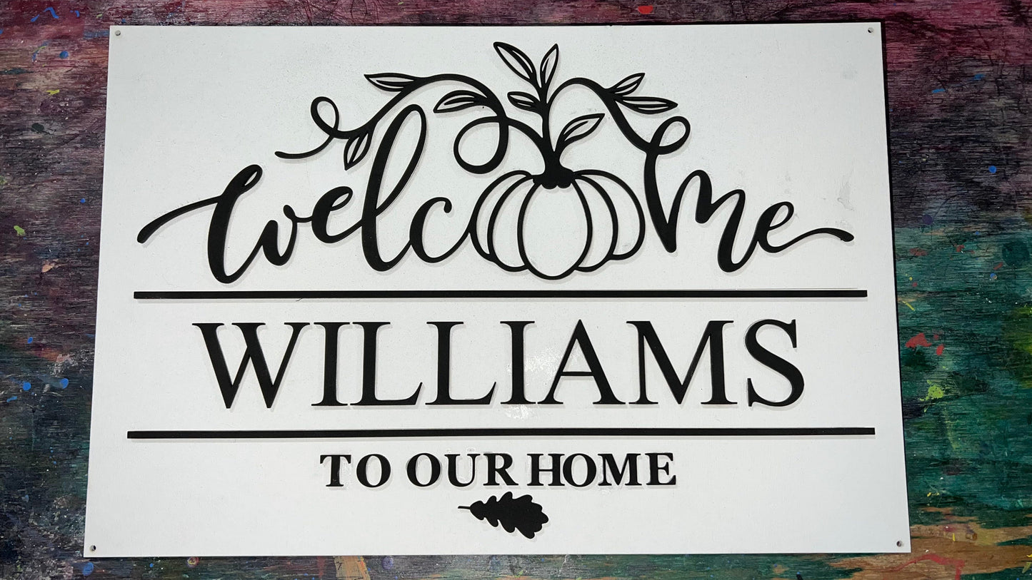Welcome to our Home Sign