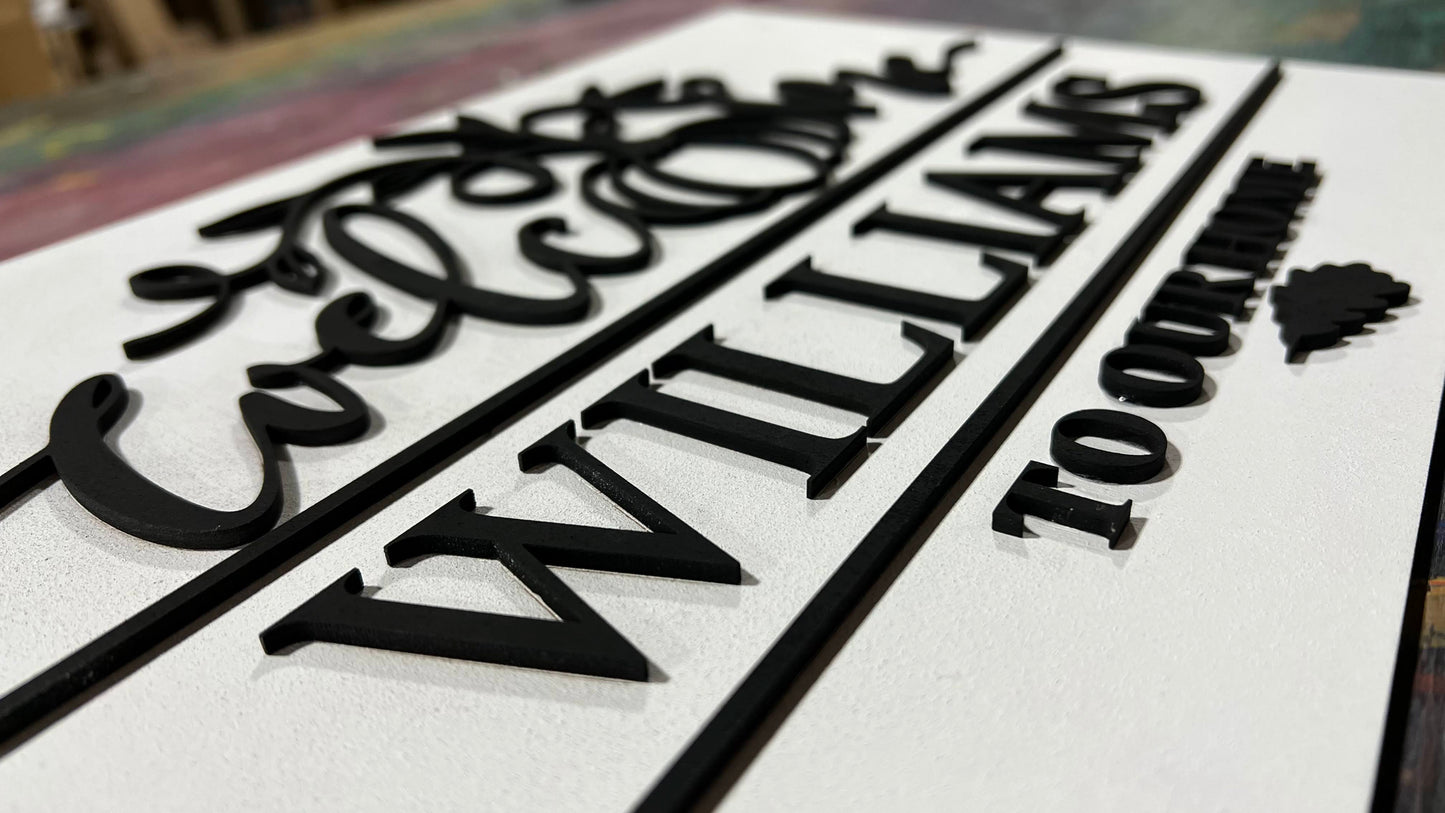 Welcome to our Home Sign