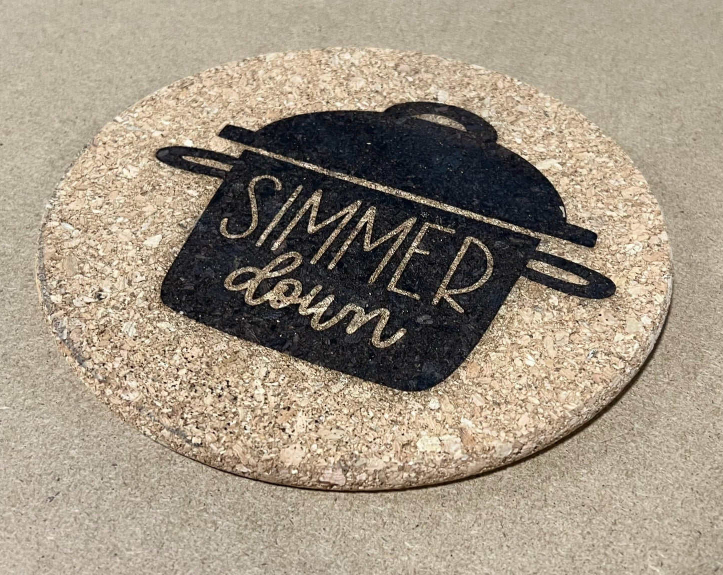 Simmer Down Cork Trivet , Simmer Down Cork Hot Plate