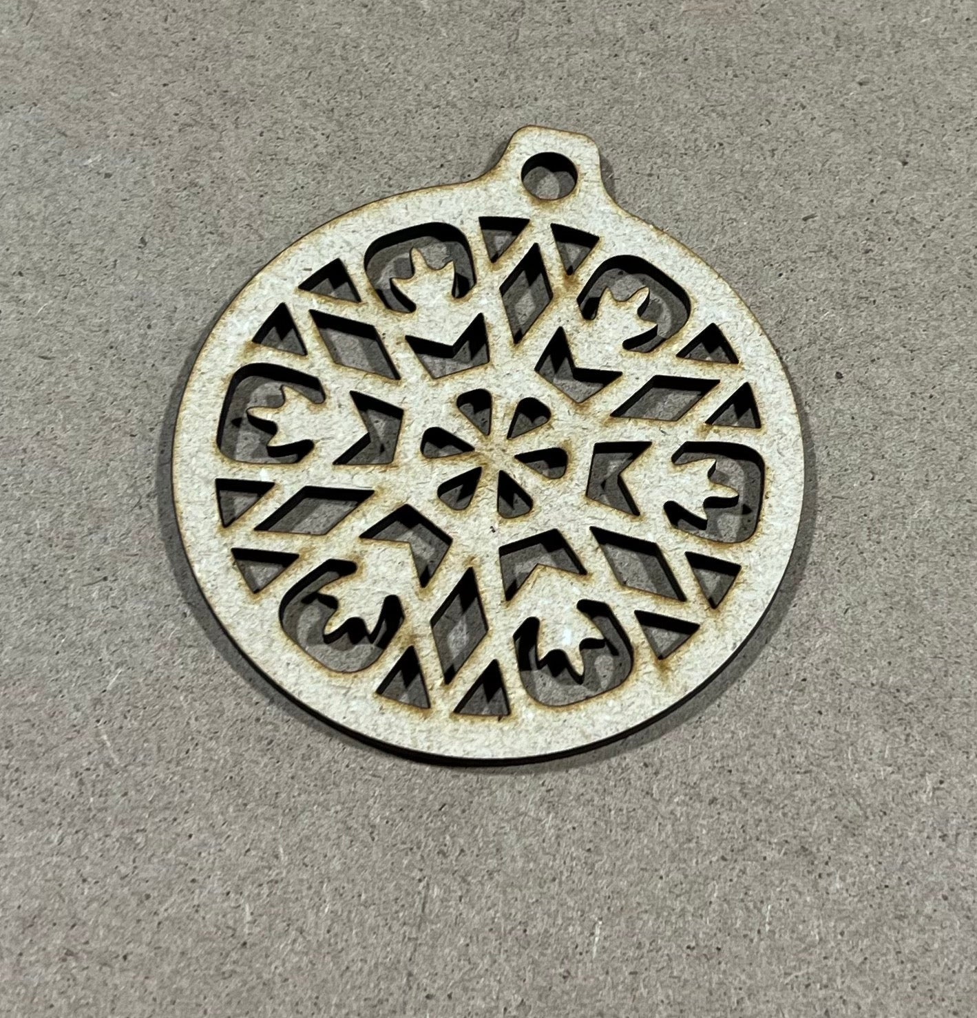Snowflake Ornament, Laser Engraved Ornament , Christmas Ornament