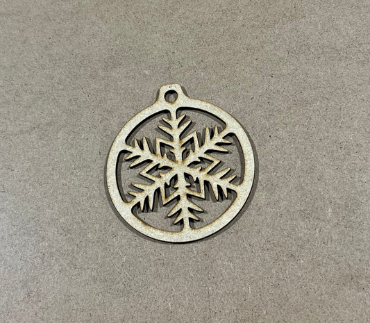 Snowflake Ornament , Laser Engraved Ornament , Christmas Ornament