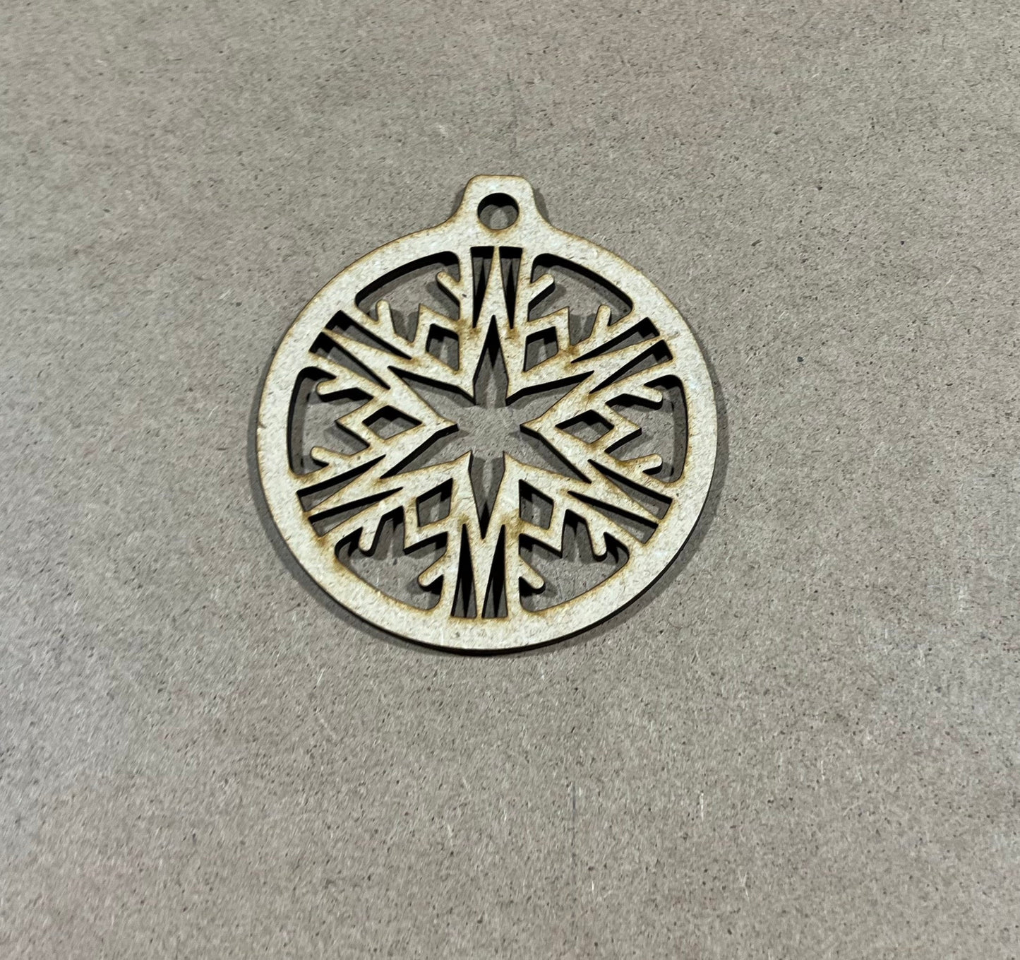 Snowflake Ornament , Laser Engraved Ornament , Christmas Ornament