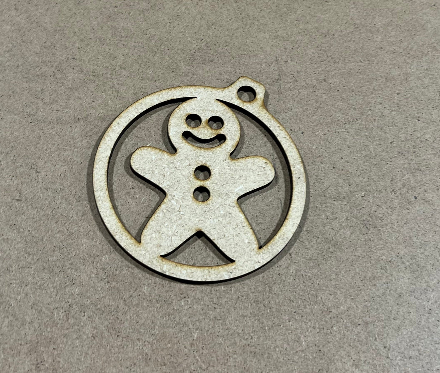 Gingerbread Man Ornament, Laser Engraved Ornament , Christmas Ornament