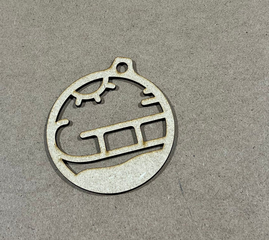 Sleigh Ornament, Laser Engraved Ornament , Christmas Ornament