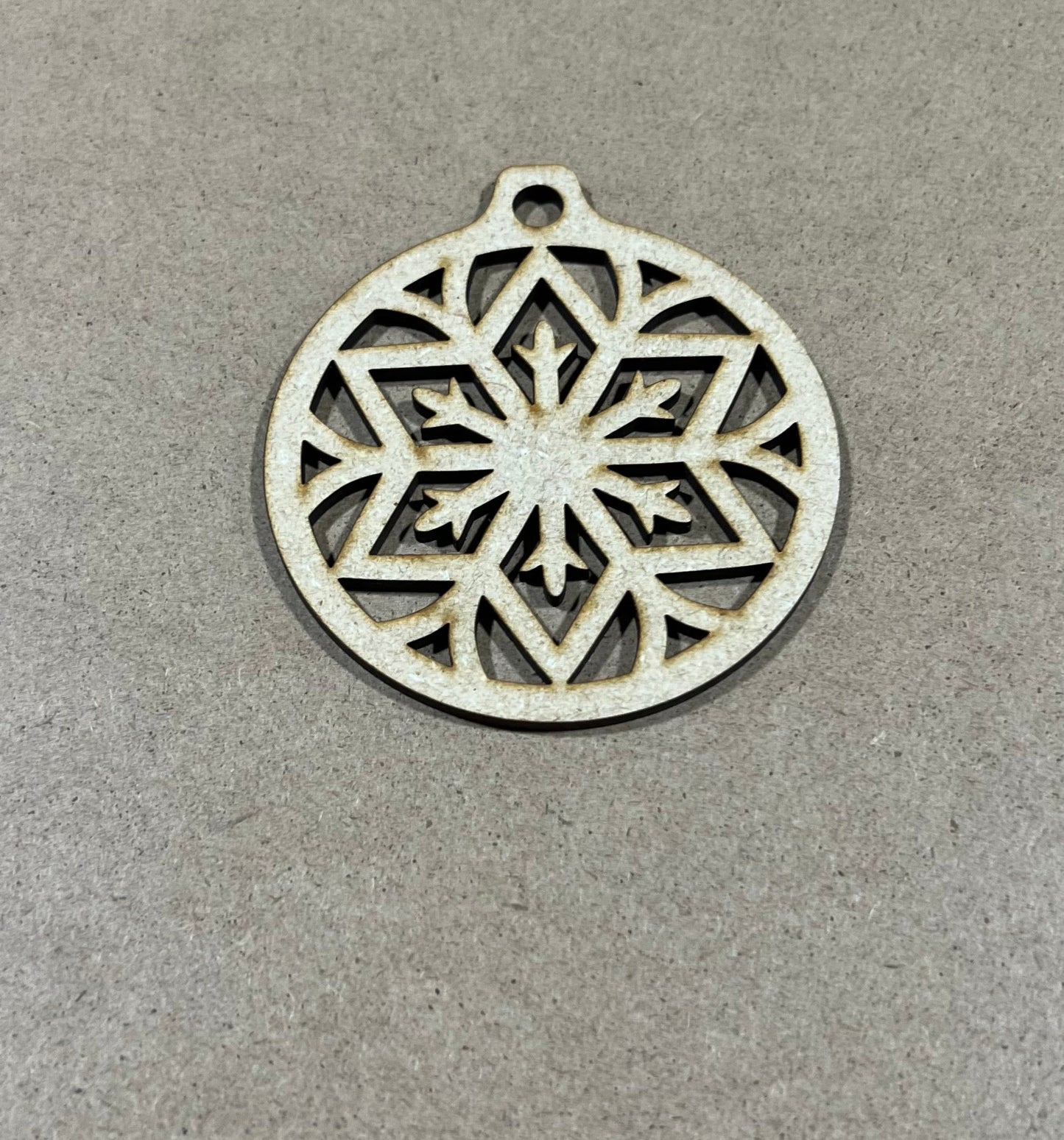 Snowflake Ornament  ,  Laser Engraved Ornament , Christmas Ornament