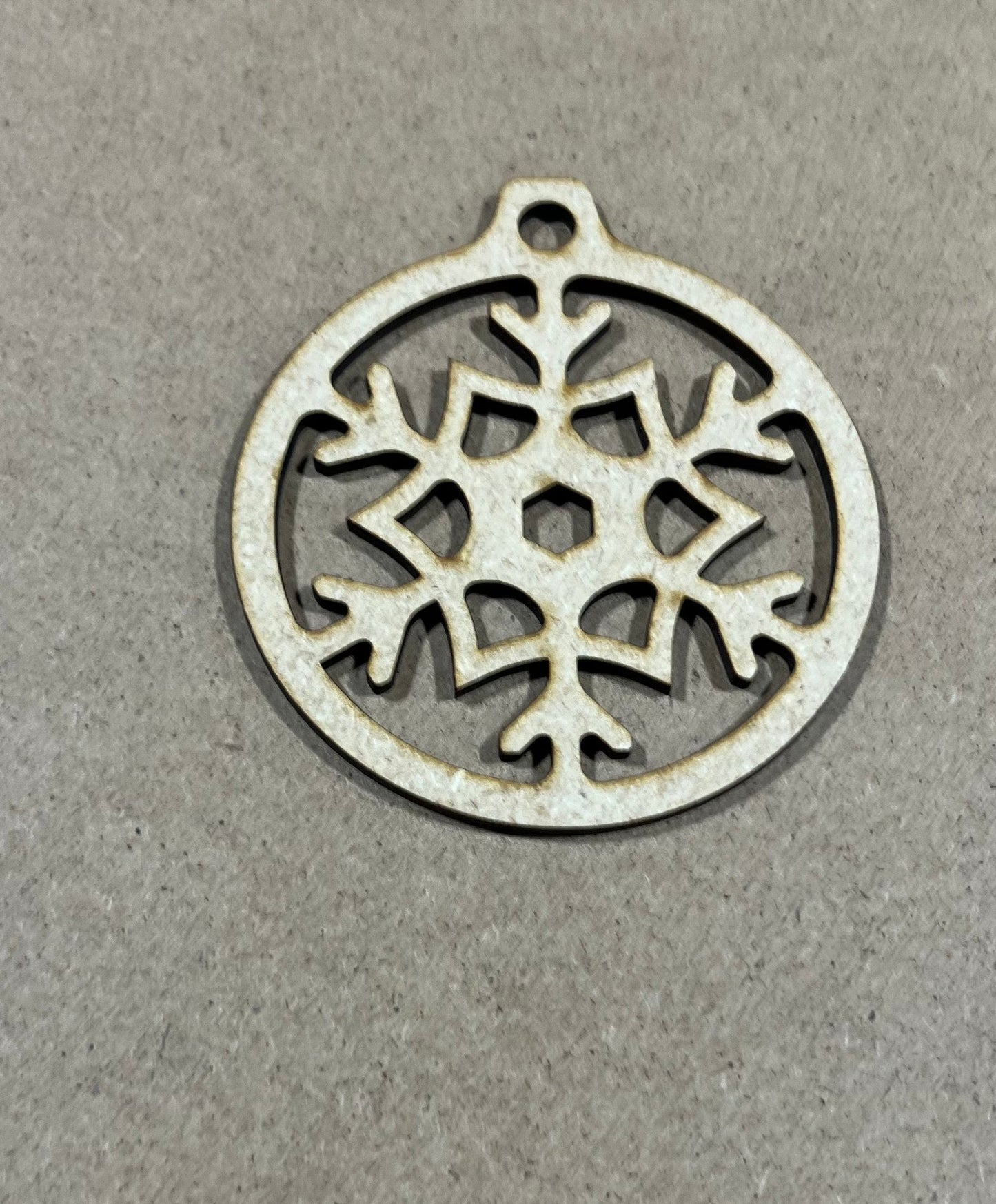 Snowflake Ornament  ,  Laser Engraved Ornament , Christmas Ornament