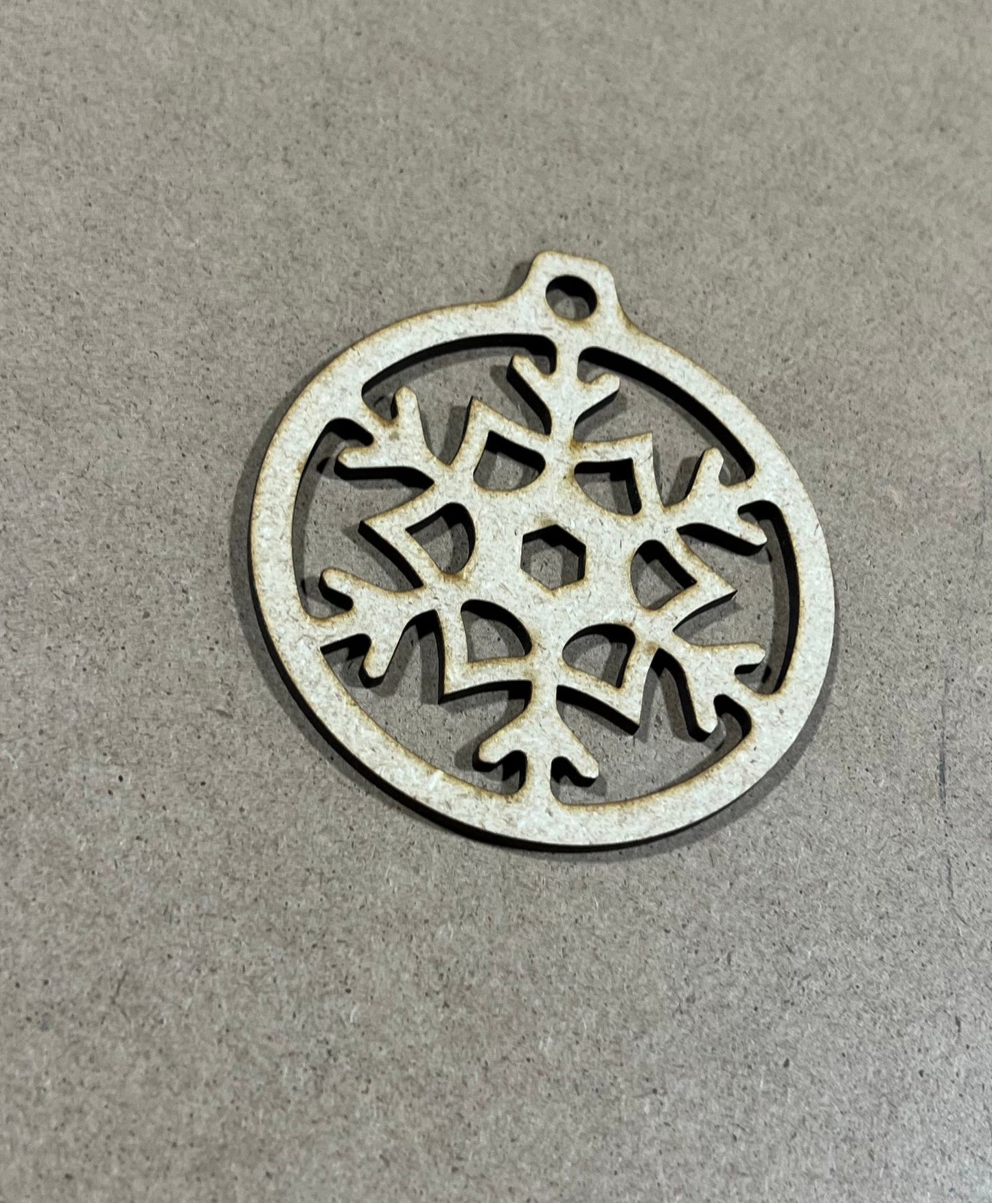 Snowflake Ornament  ,  Laser Engraved Ornament , Christmas Ornament