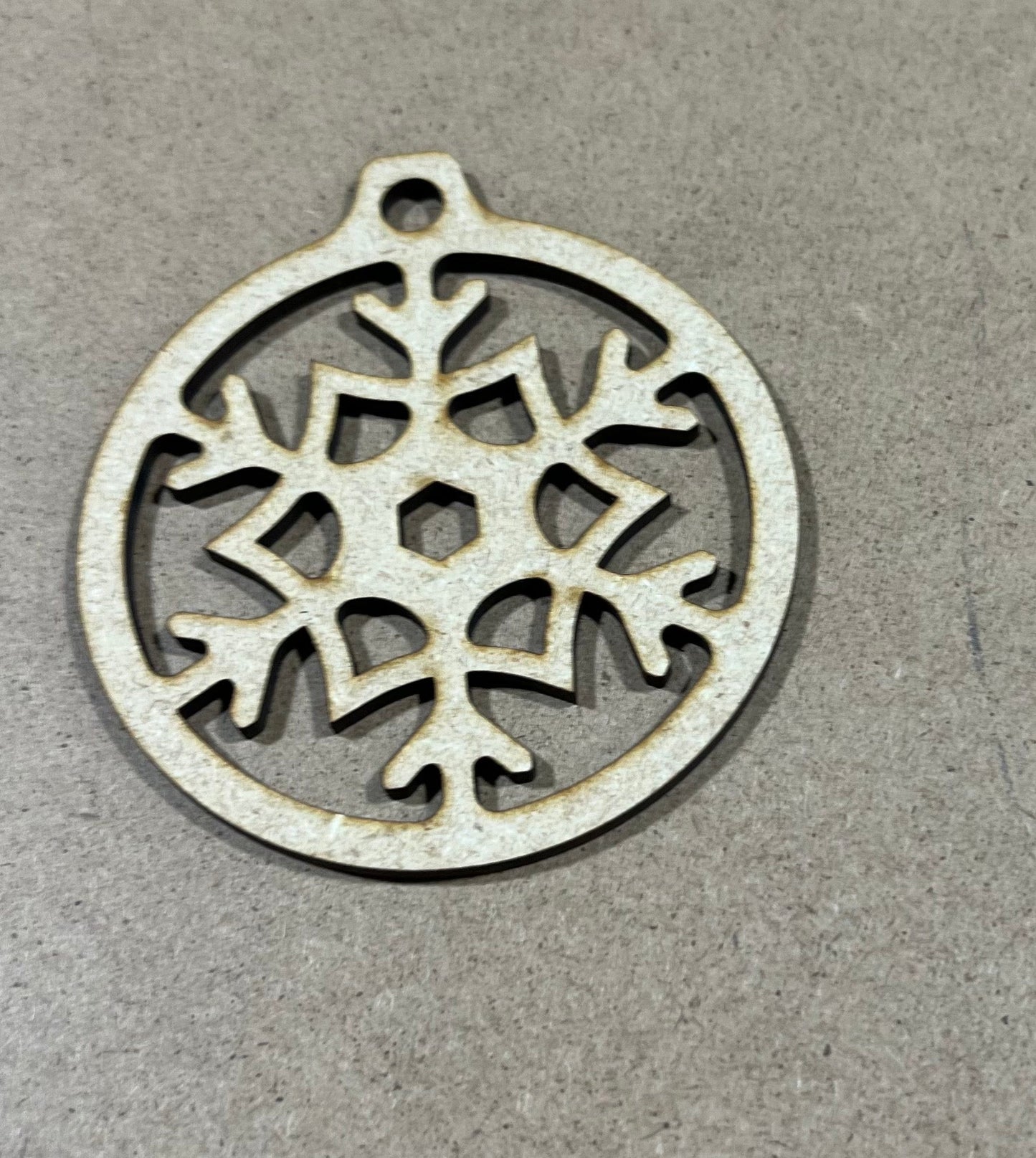 Snowflake Ornament  ,  Laser Engraved Ornament , Christmas Ornament