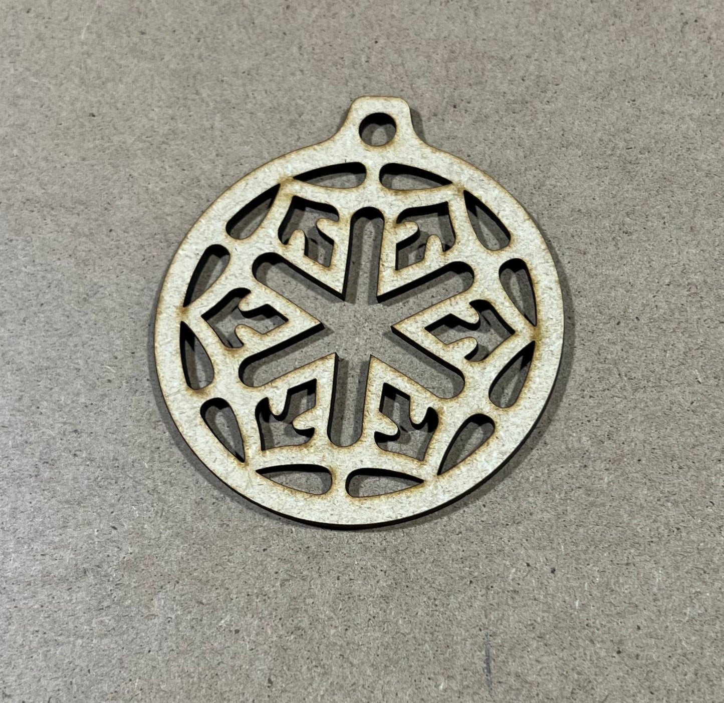Snowflake Ornament  ,  Laser Engraved Ornament , Christmas Ornament