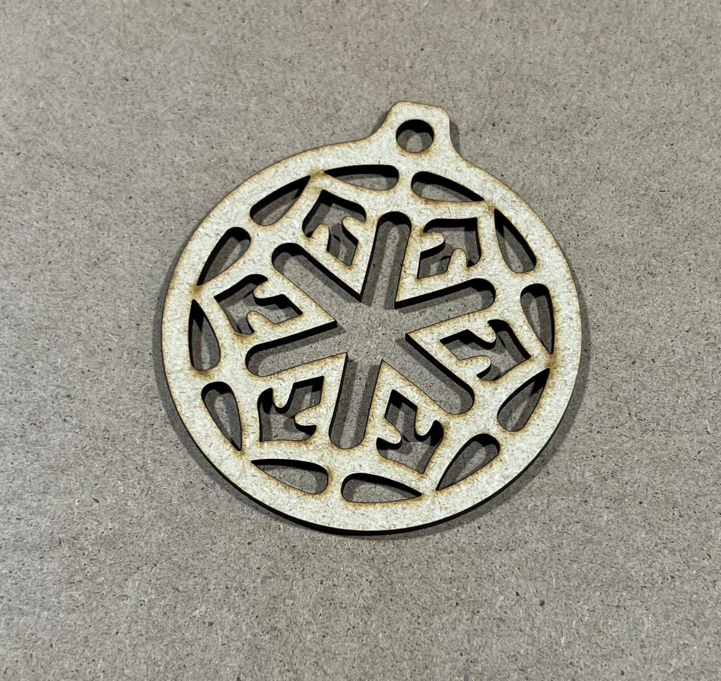 Snowflake Ornament  ,  Laser Engraved Ornament , Christmas Ornament