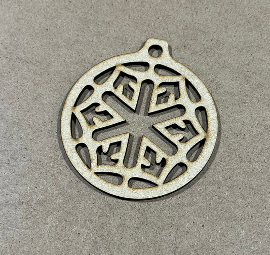 Snowflake Ornament  ,  Laser Engraved Ornament , Christmas Ornament