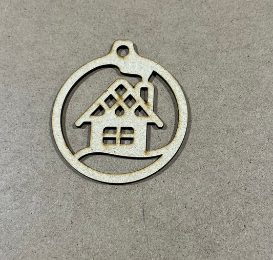 House Ornament, Laser Engraved Ornament , Christmas Ornament