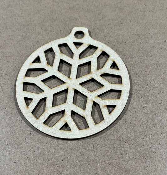 Snowflake Ornament  , Laser Engraved Ornament , Christmas Ornament