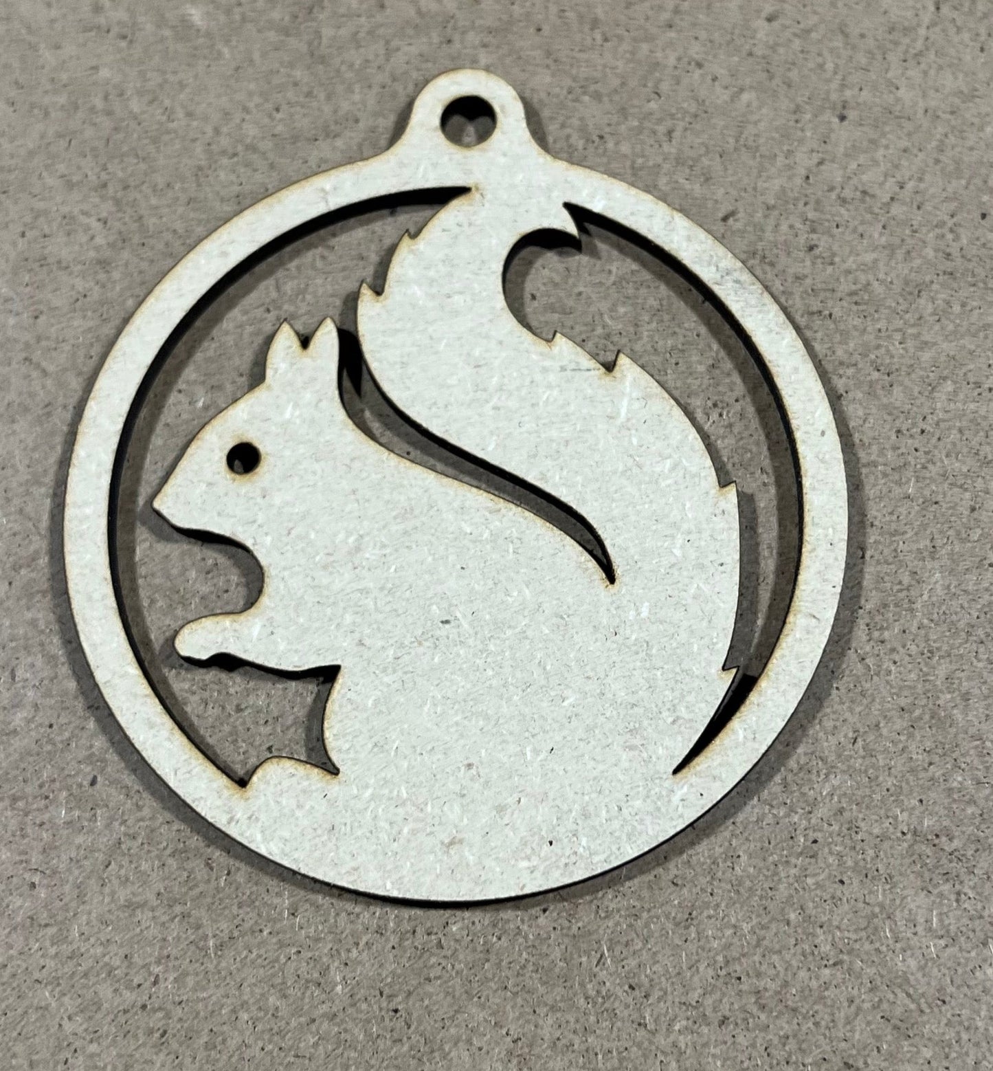 Squirrel Ornament , Laser Engraved Ornament , Christmas Ornament