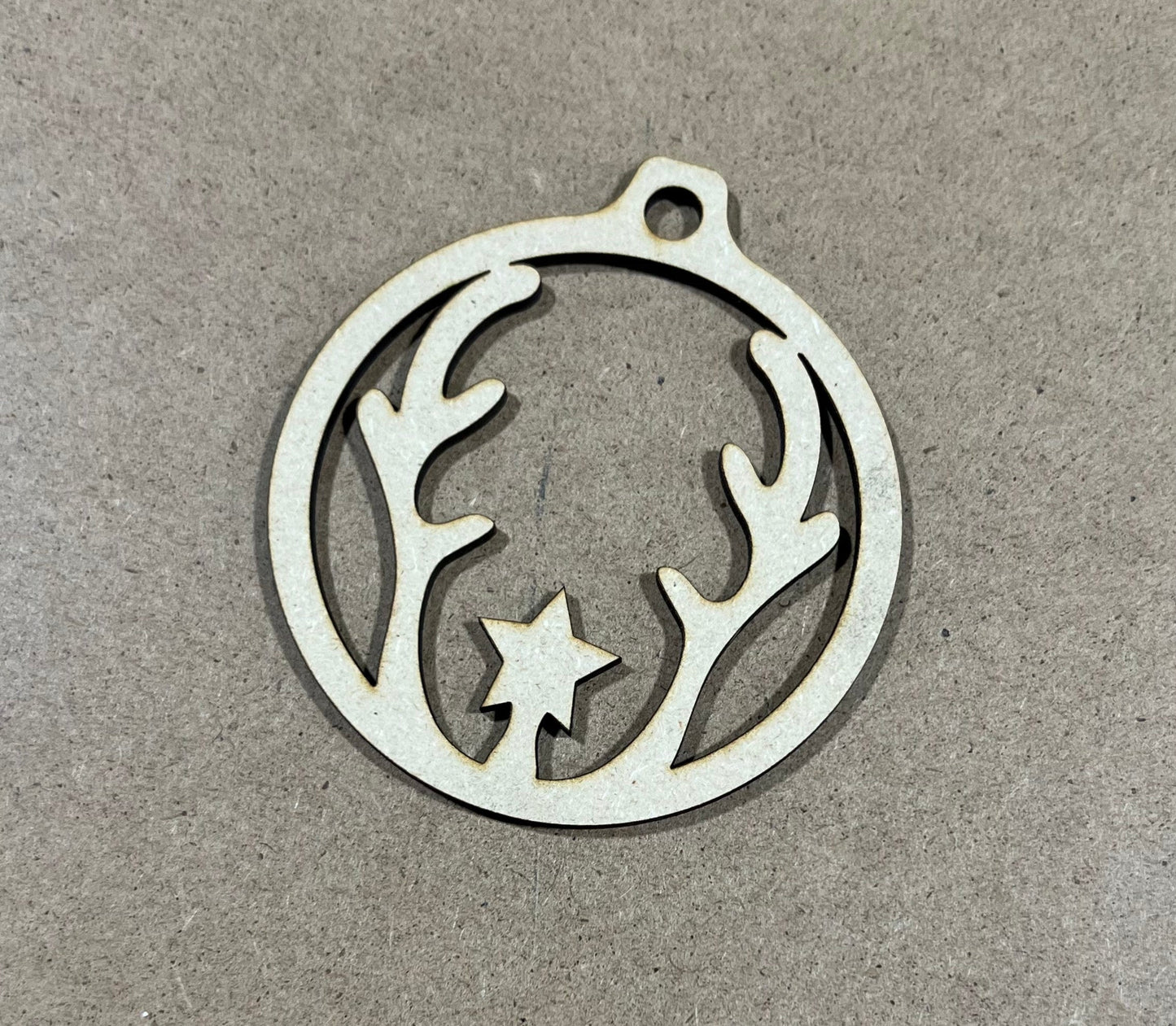 Reindeer Ornament  , Laser Engraved Ornament , Christmas Ornament
