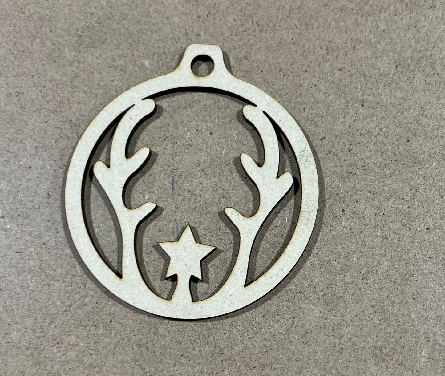 Reindeer Ornament  , Laser Engraved Ornament , Christmas Ornament