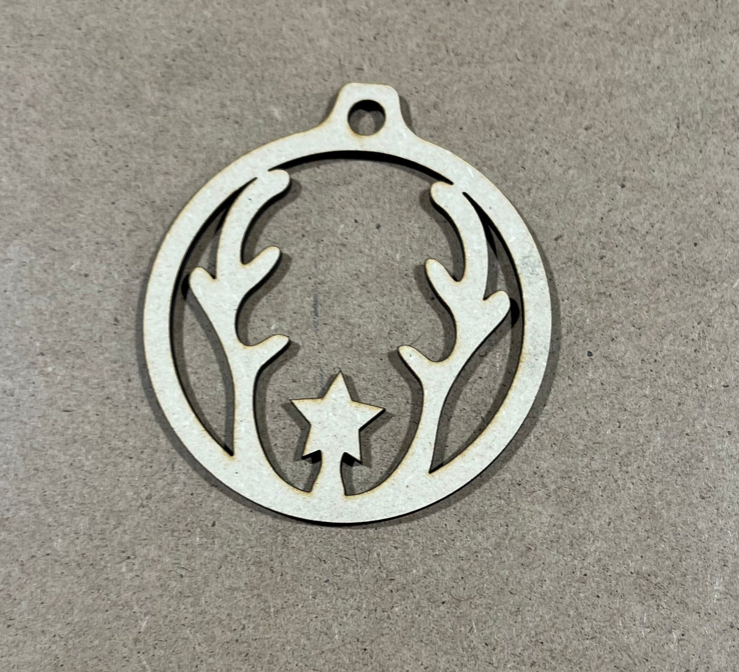 Reindeer Ornament  , Laser Engraved Ornament , Christmas Ornament