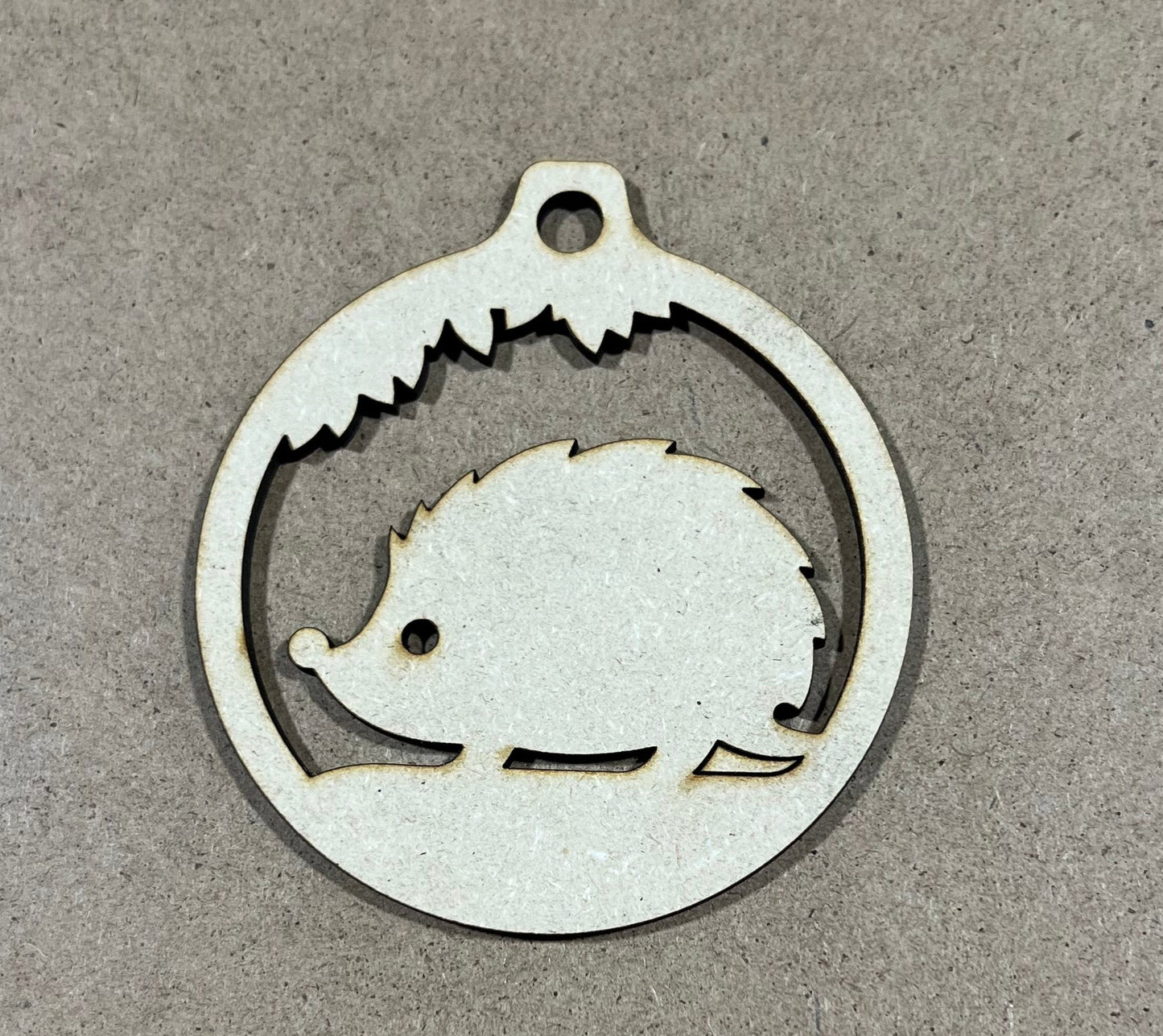 Hedgehog Ornament , Laser Engraved Ornament , Christmas Ornament