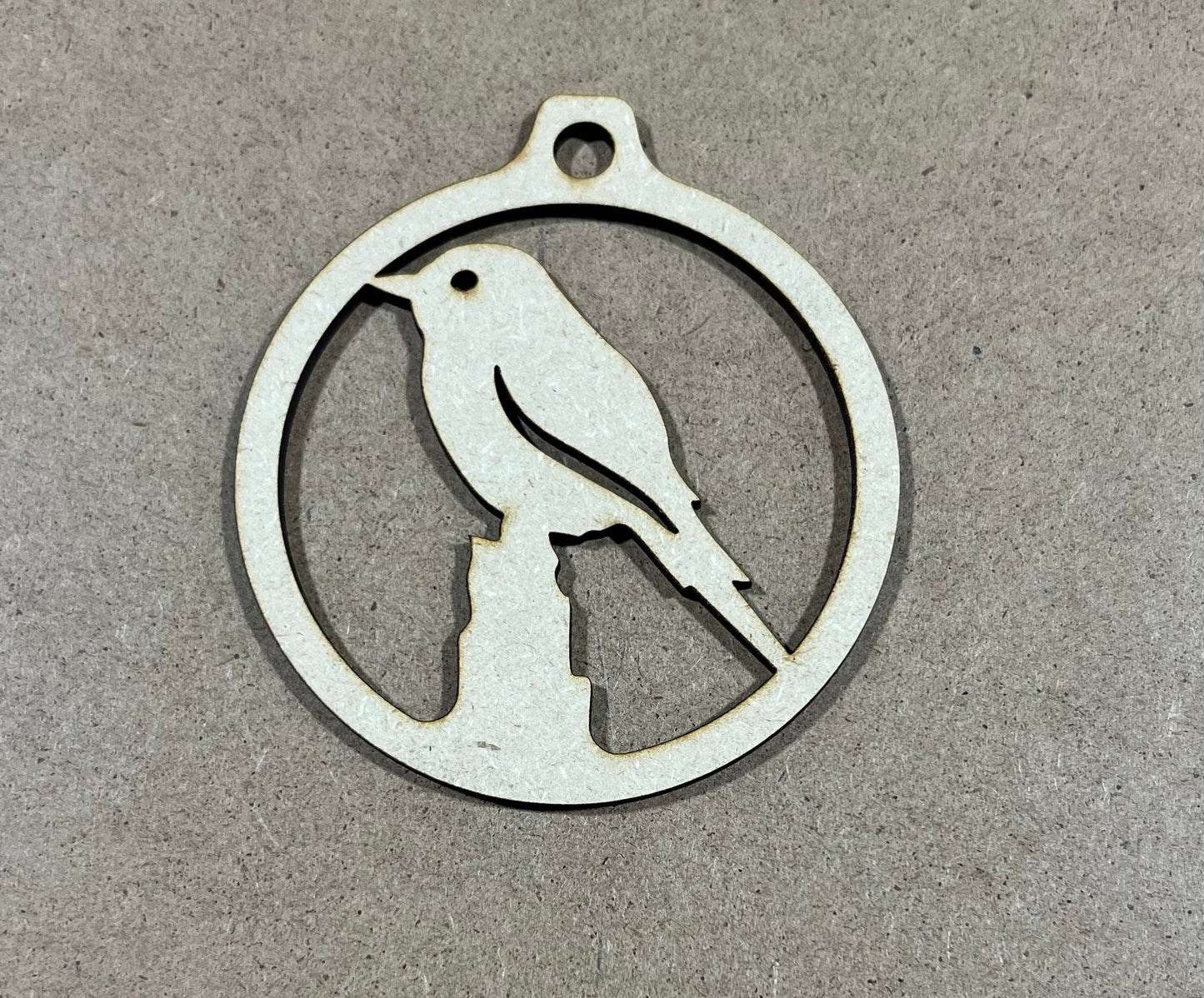 Bird Ornament , Laser Engraved Ornament , Christmas Ornament
