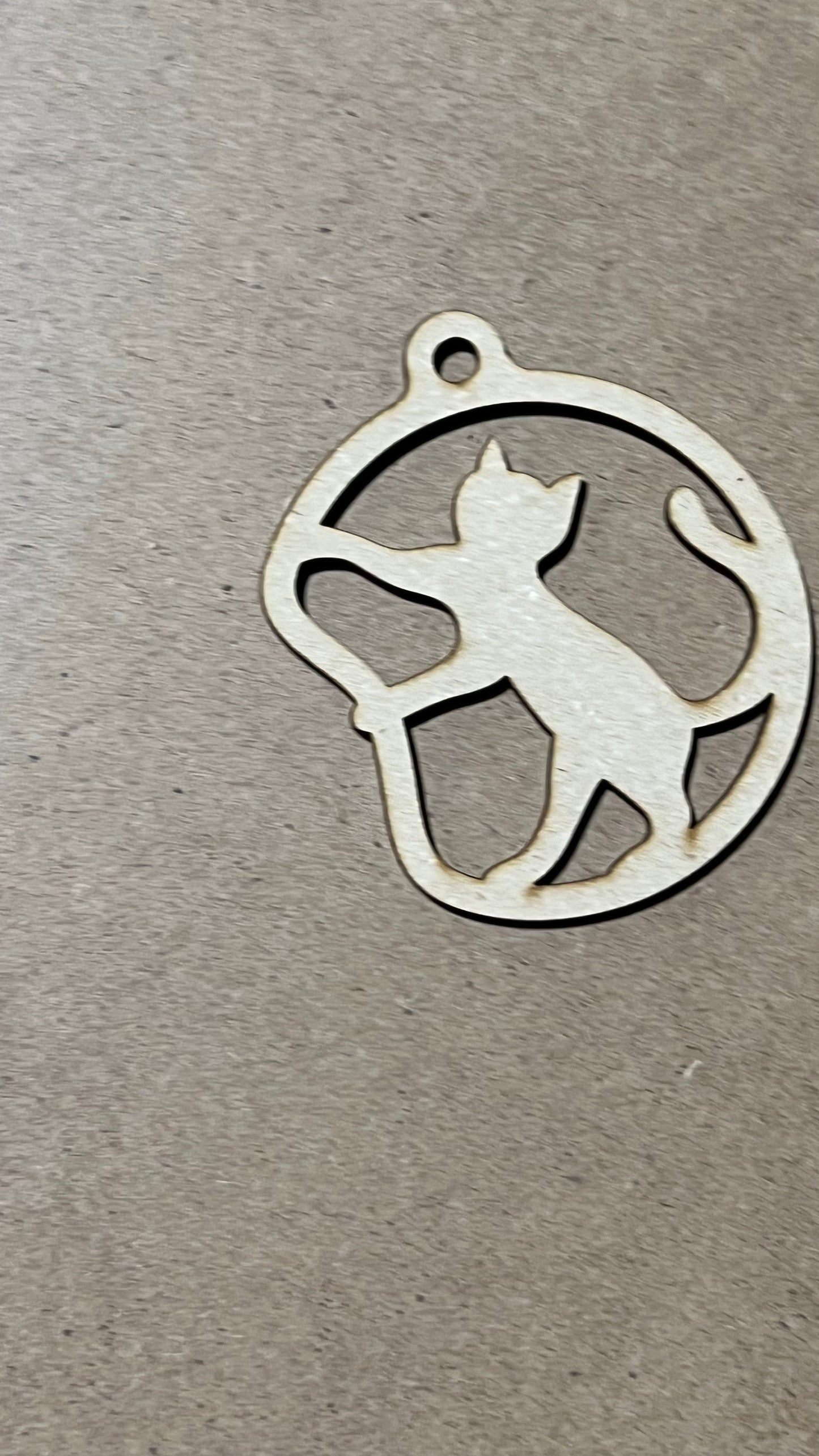 Cat Ornament , Laser Engraved Ornament , Christmas Ornament