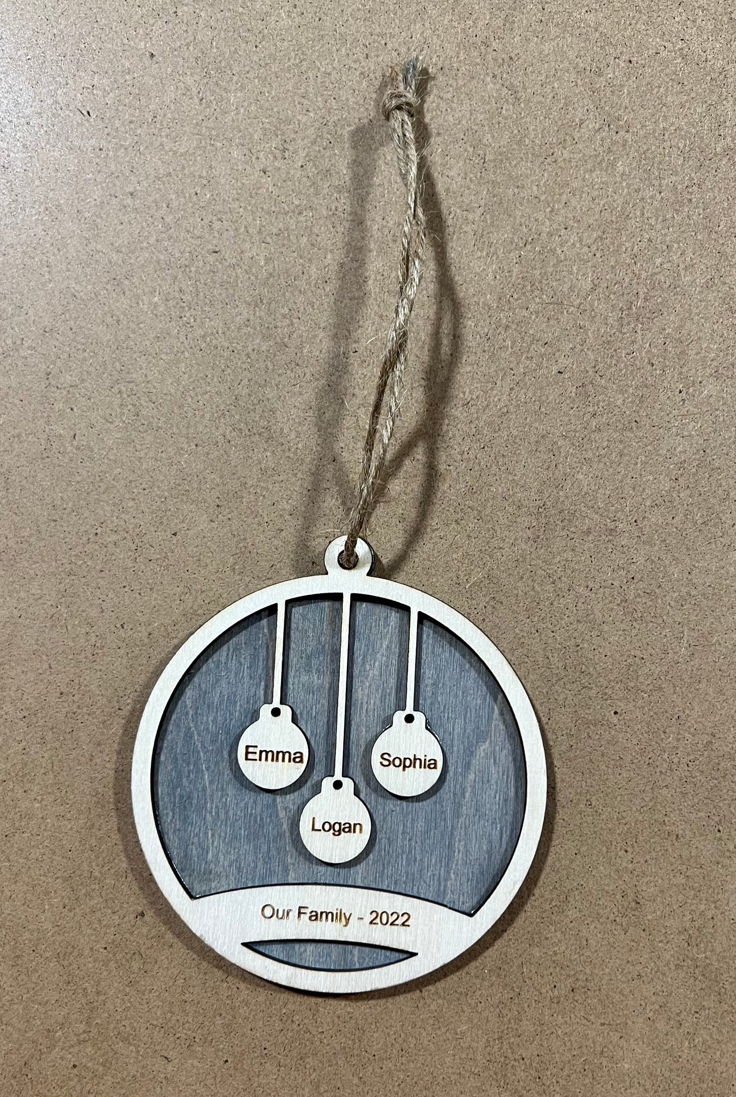 Personalized Family Ornament , Christmas Ball