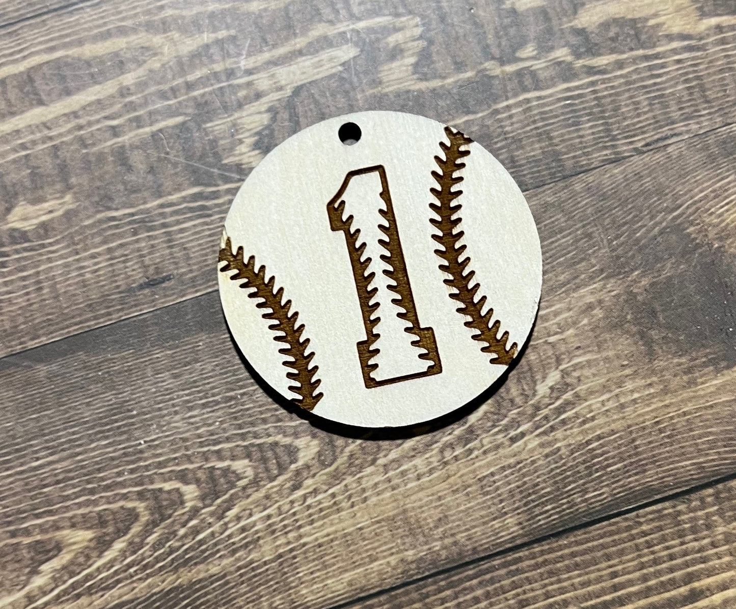 Baseball Number Keychain,  Baseball Keychains